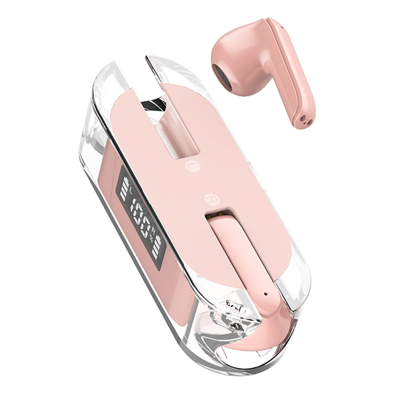 TM50 Half-In-Ear Low Latency TWS Earbuds Sports Bluetooth Headset med digital skærm TM50 Half-In-Ear Low Latency TWS Earbuds Sports Bluetooth Headset med digital skærm